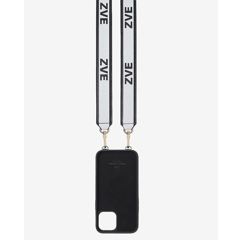 [Australia - AusPower] - ZVE Lanyard Shoulder Strap for Cell Phone Cases, Leather Shoulder or Neck Strap for Camera, iPhone, Samsung Adjustable Cross-Body Strap - Black 