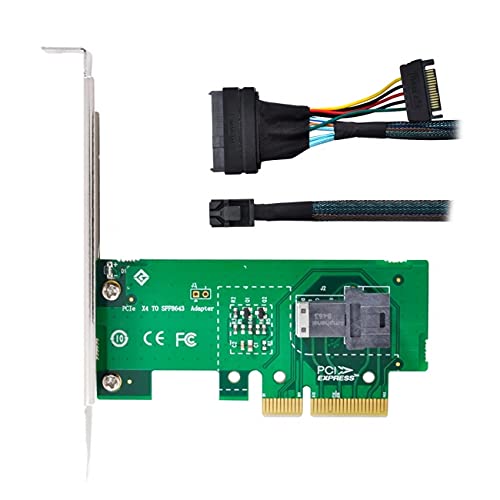 [Australia - AusPower] - NFHK PCI-E 3.0 4.0 to SFF-8643 Card Adapter and U.2 U2 SFF-8639 NVME PCIe SSD Cable for Mainboard SSD SFF-8643 Card Adapter & SSD Cable 