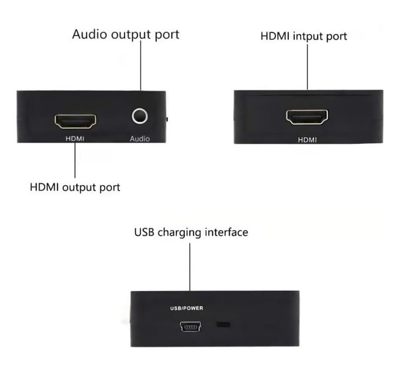 [Australia - AusPower] - HDMI Audio Extractor, 4K HDMI to HDMI Splitter 3.5mm AUX Audio 1080P, Compatable for TV, PC, PS3/4/5, Blu-ray/DVD/HD Player, Projector, Sound System, Xbox, Switch 
