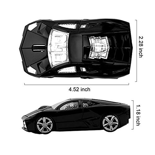 [Australia - AusPower] - jinfili 2.4GHz Sports Car Wireless Mouse Optical Cool 1600DPI 3D USB Wireless Gaming Mice for Pc Laptop Windows 10 Black 