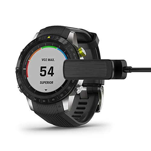 [Australia - AusPower] - Charging Clip Compatible with Garmin MARQ Athlete/Aviator/Captain/Driver/Expedition Smartwatch Charger, 3.3ft USB Data Sync Charge Cradle Dock Adapter Charging Cable - Black 