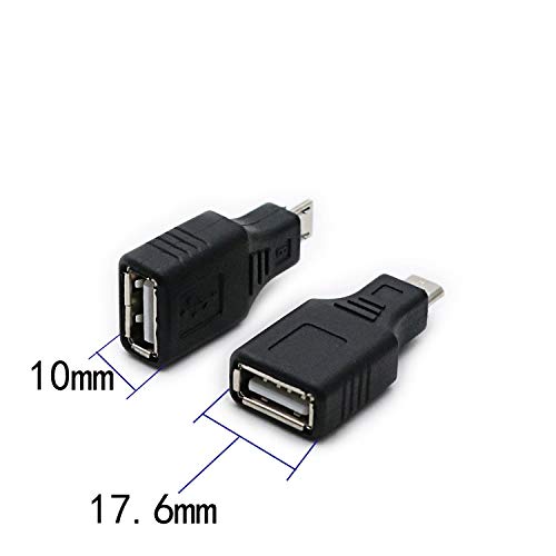 [Australia - AusPower] - 2 Pack USB 2.0 Micro USB Male to Type A Female OTG Adapter Connector Converter Coupler 