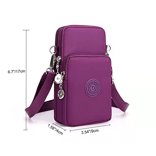 [Australia - AusPower] - Cell Phone Crossbody Bag Shoulder Purse Sports Armband for iPhone 13/12 mini/11 Pro/XS Max/Google Pixel 3a/4a/5a/3/4/5/6/LG/Samsung Galaxy Wallet Case Roomy Travel Small Bags Women Purses (Purple) Purple 