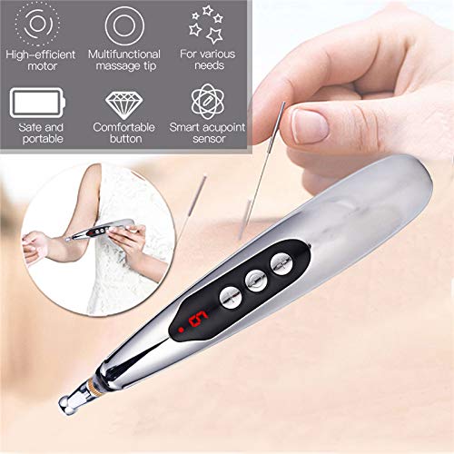[Australia - AusPower] - Acupuncture Pen USB Rechargeable, Accupressure Pen Pain Relief Tools Powerful Meridian Energy Pen Massage Pen with 2 Massage Gel Usb Powered 