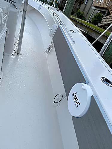 [Australia - AusPower] - Marine Speaker Covers 6.5 inch | Sold As Pair | Sun, Water, Dust Protection | Patented, Military-Grade Silicone Design | Black Logo 