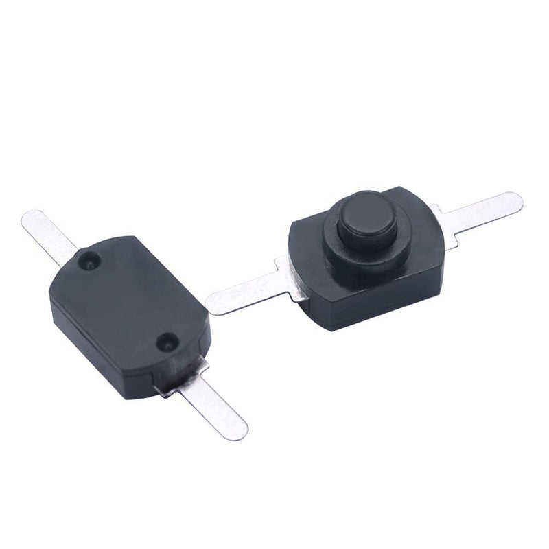 [Australia - AusPower] - mxuteuk 50pcs Black Latching Mini ON/Off Switch Self-Lock Micro Push Button Switch DC 30V 1A for Light Lamp Wall Outlet DIY SMD Flashlight Type BK-1208 