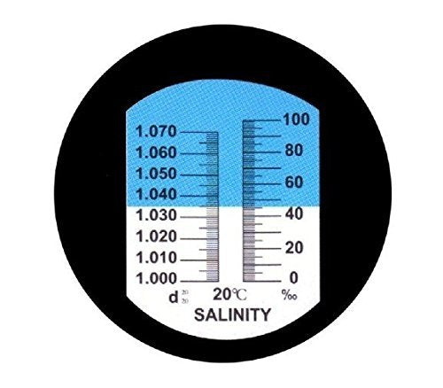 [Australia - AusPower] - Salinity Refractometer for Seawater and Marine Fishkeeping Aquarium 0-100 PPT - Dual Scale (1.0 to 1.070 S.G.) - Automatic Temperature Compensation 