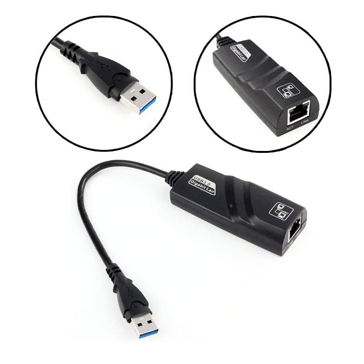 [Australia - AusPower] - USB 3.0 Gigabit Ethernet LAN RJ45 10/100/1000Mbps Network Adapter for Windows PC Mac 