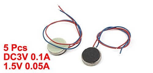 [Australia - AusPower] - uxcell 5pcs DC3V/0.1A 1.5V/0.05A 10x2.7mm Coin Mobile Vibration Motor 