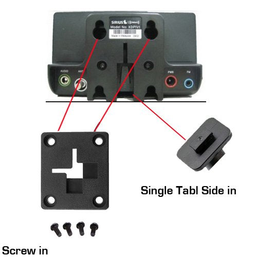 [Australia - AusPower] - Low Profile Drinks Cup Holder Mount for Sirius XM Onyx Plus Lynx Satellite Radio w/ Single T (XM) Delphi Skiff & AMPS Pattern (+Free Smartphone Holder Included for All i-Phone 12 11 XR Galaxy S21 13) 