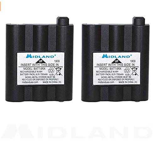 [Australia - AusPower] - Midland AVP17 Rechargeable Battery Packs for Midland GXT800, GXT808, GXT850, GXT860, GXT881, GXT895, GXT900, GXT950, GXT991, GXT1000, GXT1030, GXT1050, GXT1091, T290, T295, & XT511 (Pair), BATT5RX 2-Pack 