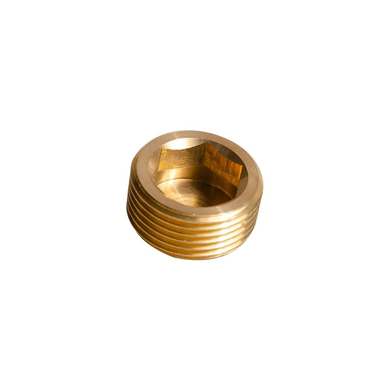 [Australia - AusPower] - Quickun Brass Fitting 3/8" Brass Hex Plug Pipe Fitting, Internal Hex Thread Socket Plug (Pack of 6) 3/8" NPT（6Pcs) 