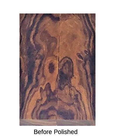 [Australia - AusPower] - Bookmatched Ironwood Knife Scales – Knife Makers Material – Size 5 1/8 x 1 3/4 x 1/2 Inches - 2 Pack 