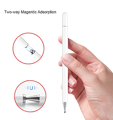 [Australia - AusPower] - ZXMY Capacitive Stylus Pen White Sensitivity and Precision, Universal for ipad, iPhone, Sensitivity and Precision, Tablets and Other Touch Screens. (5.7", White) 5.7" 