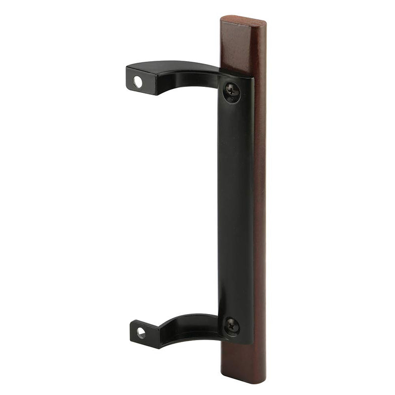 [Australia - AusPower] - PRIME-LINE Products C 1190 Sliding Glass Door Pull Handle, 6-1/2 in. - 6-5/8 in. Hole Centers, Black Diecast Supports w/Wood Handle 