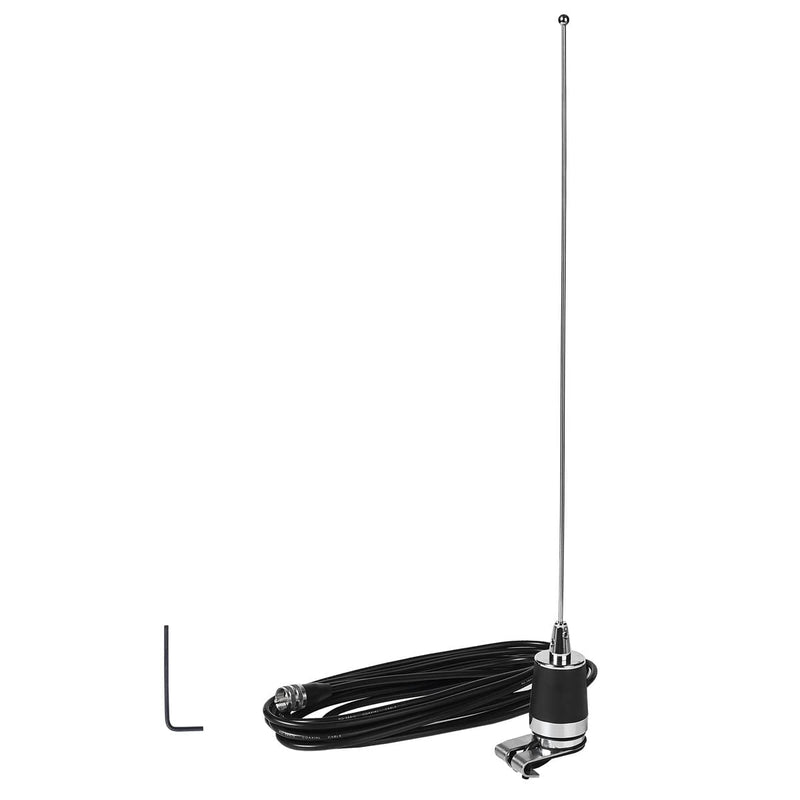 [Australia - AusPower] - Dual Band NMO Antenna 144/430MHz 2M/70cm and Fix Bracket with 16.4ft NMO RG-58 Coax Cable PL-259 Connector for Two Way Radio 