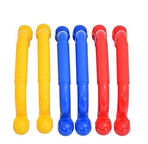 [Australia - AusPower] - Ymeibe Kids Playground Handles Outdoor Indoor Plastic Nonslip Safety Hand Grips for Playset Climbing Frame Tree Play House 10" (Yellow) Yellow 