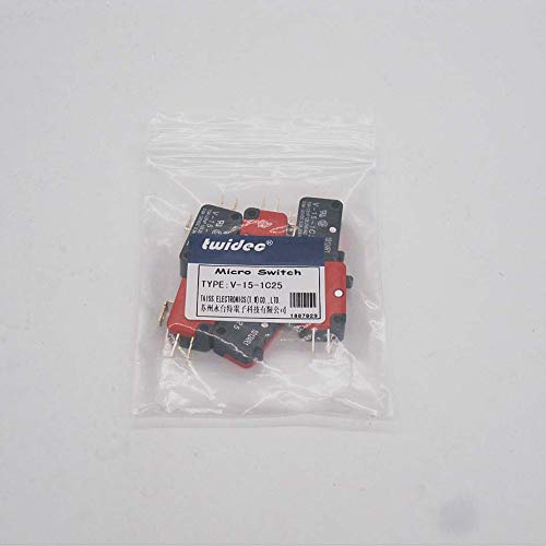 [Australia - AusPower] - Twidec/6Pcs Snap Action Button Micro Limit Switch 125V/250V 16A SPDT for Microwave Oven Door Arcade V-15-1C25 