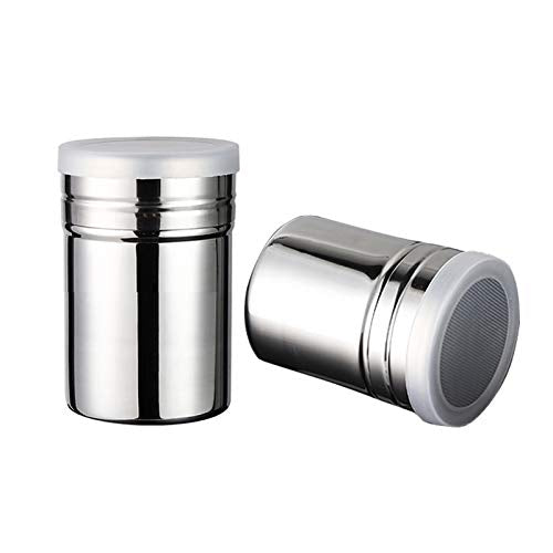 [Australia - AusPower] - Set of 3Pcs Powder Sugar Shaker with Lid,Stainless Steel Fine Mesh Shaker, for Sifter Cocoa,Cinnamon Powder,Icing Sugar,Chocolate Coffee (Small) 3 Small 