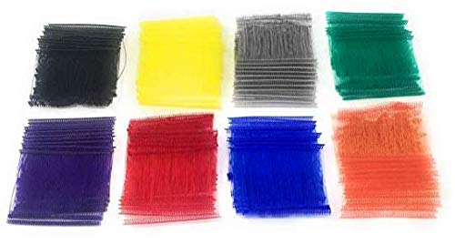 [Australia - AusPower] - Standard Tagging Gun Barbs Fasteners 3 Inch 500 Each of Black Red Blue Green Orange Purple Grey Yellow 4000 Total Barbs 
