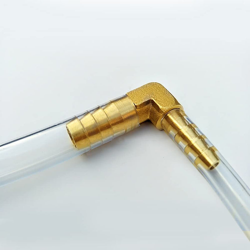 [Australia - AusPower] - Joywayus Reducer Elbow 3/16" to 1/4" Reducing Hose Barb 90 Degree L Right Angle Brass Fitting Water/Fuel/Air 3/16 x 1/4 