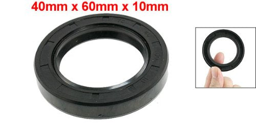 [Australia - AusPower] - uxcell 40mm x 60mm x 10mm TC Rubber Steel Spring Double Lip Oil Shaft Seal 