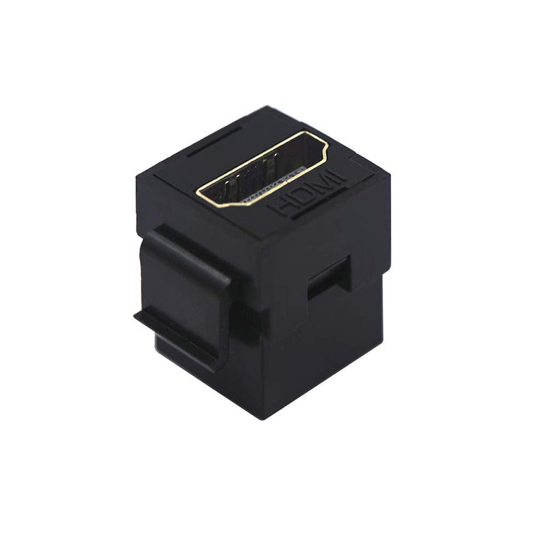 [Australia - AusPower] - VCE HDMI Female Keystone Coupler, 6-Pack HDMI Keystone Jack Insert Gold Plated 3D&4K Mini Adapter Connector for Wall Plate-Black 