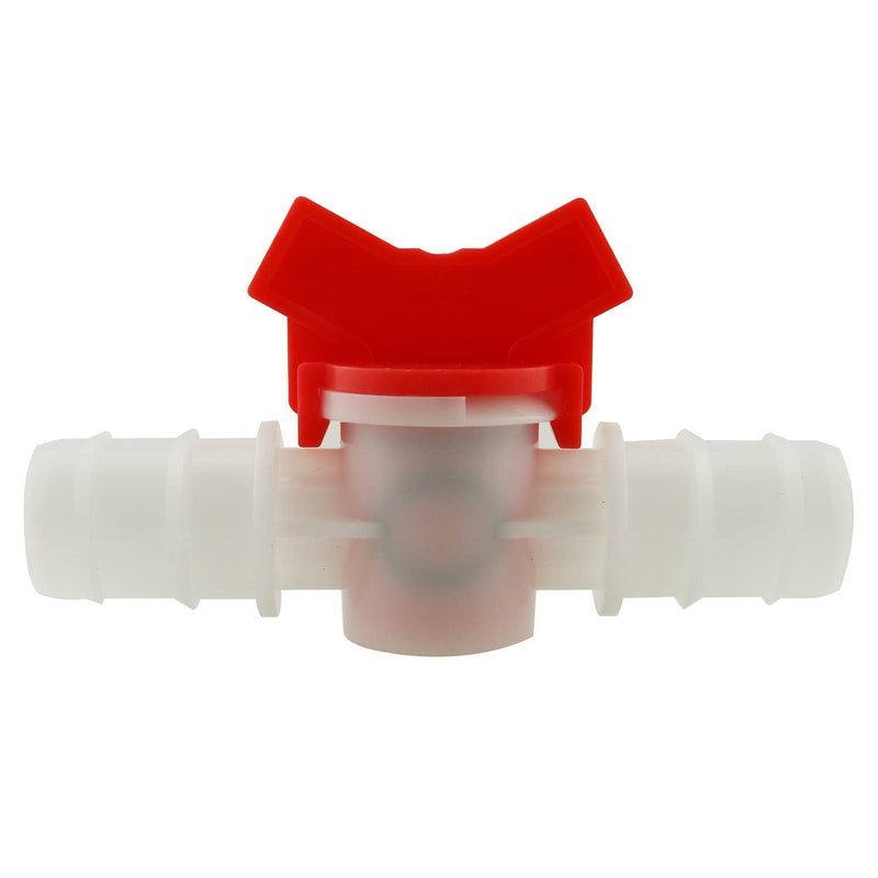 [Australia - AusPower] - DGZZI Barbed Ball Valve 2PCS 3/4-Inch ID in-Line Ball Valves Shut-Off Switch Hose Barb Connectors with Hose Barb for Drip Irrigation and Aquariums White 3/4inch 
