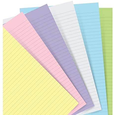 [Australia - AusPower] - 1InTheOffice Wide Filler Paper, Loose Leaf Binder Paper, Pastel, 8"W x 10.5"H, 200/Pack 