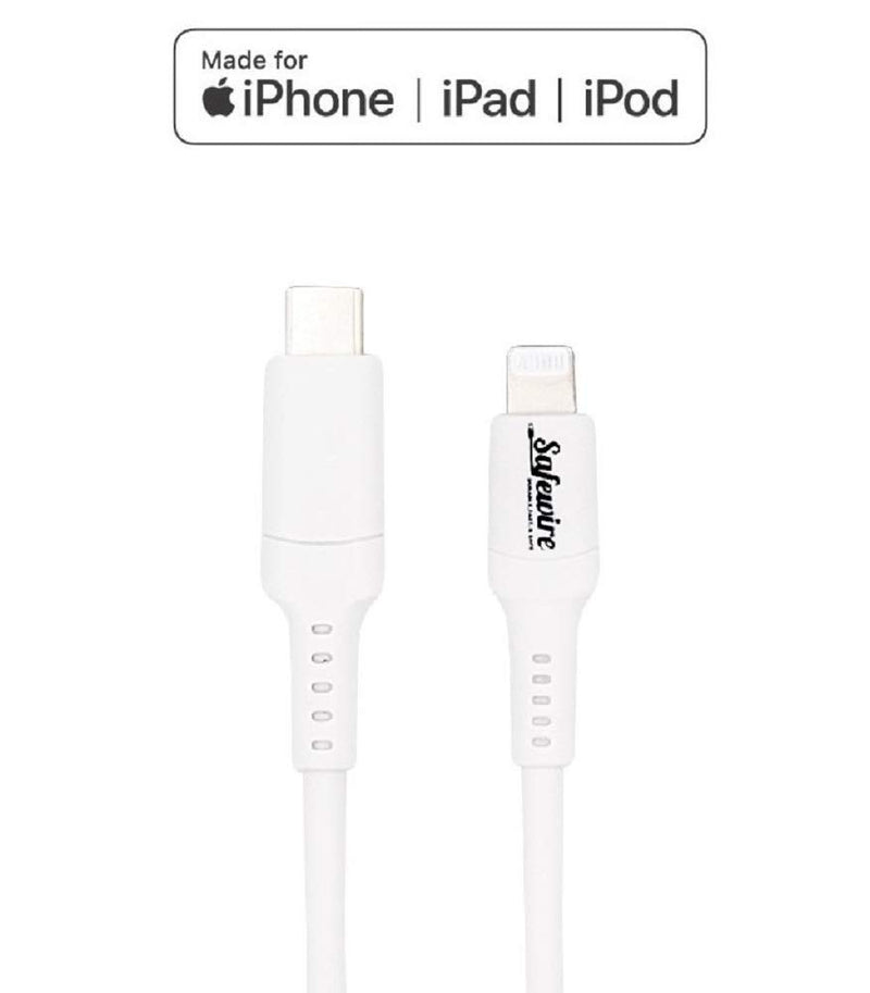 [Australia - AusPower] - Apple Certified iPhone Fast Charger - Ultra Durable 6ft USB C to Lightning Cable and 20W USB-C Power Adapter Wall Plug for iPhone 13 12 11 Pro Max XS XR X 8 Plus 7 6S 6 SE 5S 5C 5 iPad iPod (White) 