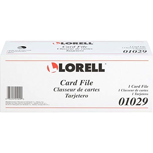 [Australia - AusPower] - Lorell Business Card File Flat Card File, Black/Clear (LLR01029) 