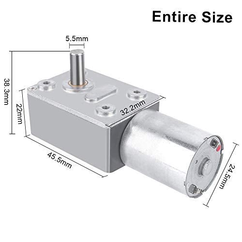 [Australia - AusPower] - DC 12V Electric Motor Reversible High Torque Turbo Worm Electric Geared Gear Box Reduction Electric Motor(20RPM) 