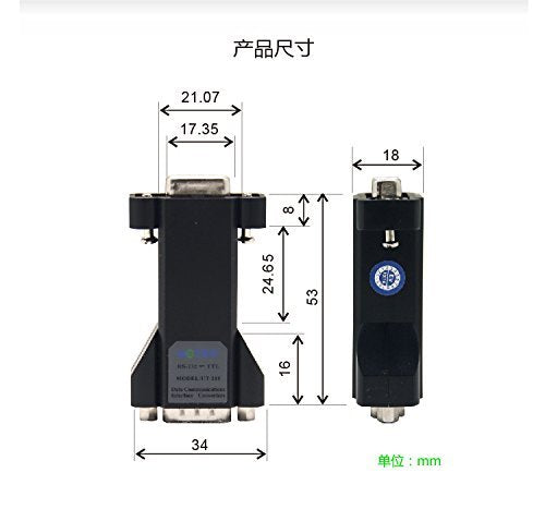 [Australia - AusPower] - Utek Ut-210t Rs-232 to TTL Interface Protocol Converters(TTL Output 3.3v Port-Powered, Rs-232 to TTL, Mini-Size 