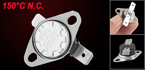 [Australia - AusPower] - uxcell KSD301 Temperature Control Switch Thermostat 150C N.C 250V 10A 