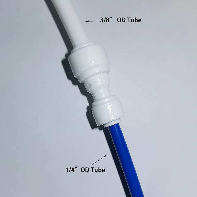 [Australia - AusPower] - Malida Quick Push to Connector, Water Tube Fitting,1/4" Tube OD x 3/8" Tube OD Reducing Straight Union ,for RO Water Systems,Water Purifiers Tube Fittings. 