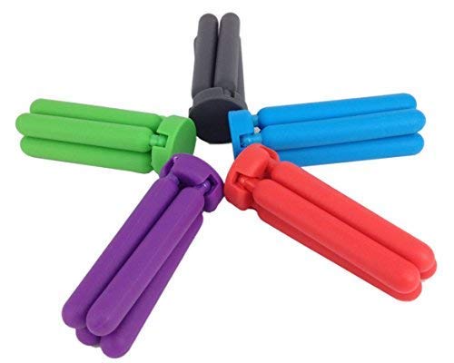 [Australia - AusPower] - 3/Pack Foldable Silicone Trivets, FENGCHEN Folding Trivets, Non-Slip Collapsible Cross Compact Design Expandable Silicone Pot Holder, Black 