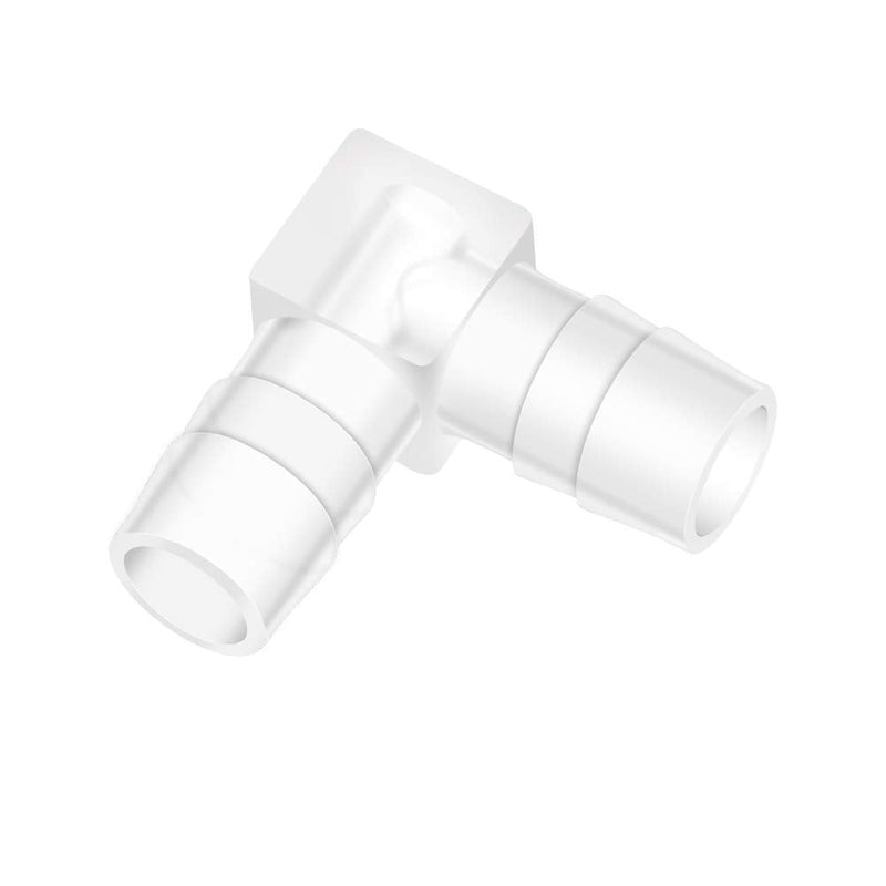 [Australia - AusPower] - Quickun 1/2" Hose Barb 90 Degree Elbow L Fitting, Plastic 2 Way Equal Barbed Joint Splicer Mender Union Adapter Hose Fitting ( Pack of 5 ) 1/2" (5Pcs) 