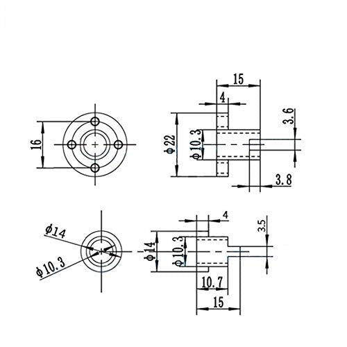 [Australia - AusPower] - 2-Pack 3D Printer T8 POM Anti Backlash Nuts Tr8x2 for Lead 2mm Pitch 2mm Acme Threaded Rod Eliminate The Gap Spring DIY CNC Accessories (Pitch 2mm Lead 2mm) pitch 2mm lead 2mm 