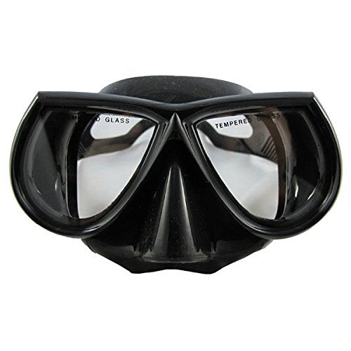 [Australia - AusPower] - Scuba Choice Scuba Diving Spearfishing Free Dive Low Volume Black Silicone Mask 