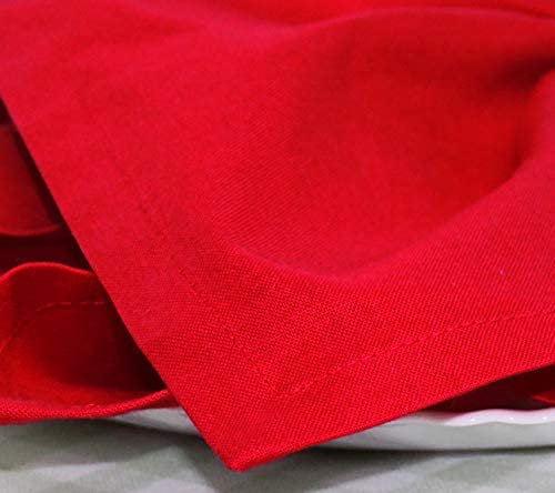 [Australia - AusPower] - COTTON CRAFT Classic Christmas Napkins - Xmas Holiday Autumn Fall Harvest Thanksgiving Celebration Party - Mitered Corners - 12 Pack - Pure Cotton - Reusable Cloth Washable - 18 in x 18 in Red 18x18 Inch Classic- Red 