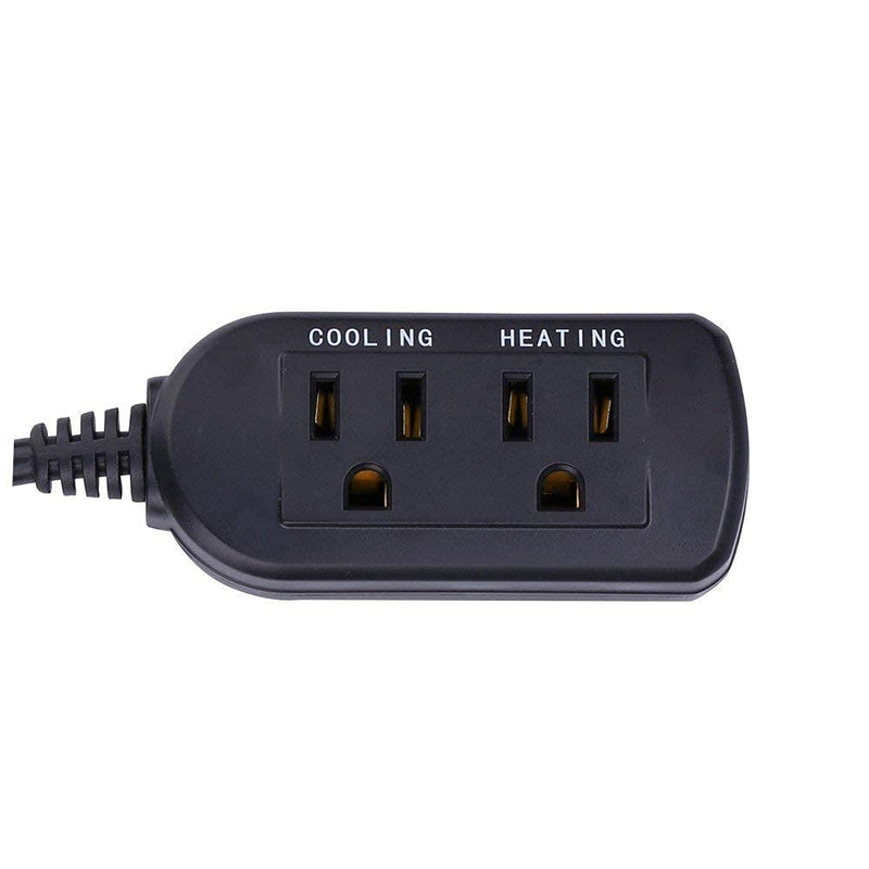 [Australia - AusPower] - Digital Temperature Controller 2-Stage Thermostat Outlet Heating & Cooling Mode for Chest Freezer Refrigerator Homebrew Fermenter Greenhouse 110V 10A 1100W 2 10ATemp Stage 