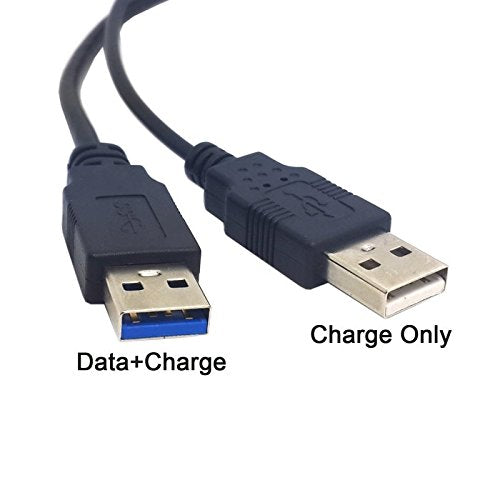 [Australia - AusPower] - CY USB 3.0 Female to Dual USB Male Extra Power Data Y Extension Cable for 2.5" Mobile Hard Disk Black Color usb3.0+2.0 M to usb3.0 F 