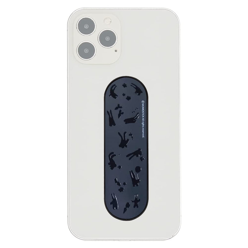 [Australia - AusPower] - Momostick Flatstick Phonegrip Stand Wireless Charging, Slim ,Two-Way Stand, Fold Flat, Car Mount ,New Finger Grip for All Smartphones -Shadow Rabbit Shadow Rabbit 