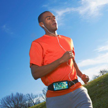 [Australia - AusPower] - Tune Belt Running Waist Belt Phone Pouch for iPhone 12/13, 12/13 Pro, 12/13 mini, 11 Pro, SE 2020, X/XS, Galaxy S10/S20, S10e, Note 10 (Black) 