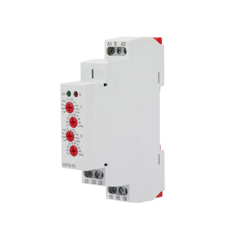 [Australia - AusPower] - Timer Relay AC/DC 12-240V Mini Asymmetric Cycle Timer Relay Switch 35mm DIN Rail Delay Time Relay ON/Off Repeat Delay Time Relay Switch for Cyclic Delay Control 