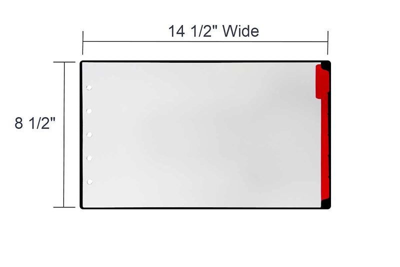 [Australia - AusPower] - LandscapeBinder-com, Landscape Tabs (Blank Red Tabs, 8 12In x 14In - Legal) Blank Red Tabs 8 1/2" x 14" - Legal 