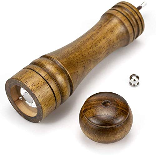 [Australia - AusPower] - Liberty, solid wood oak grinder restaurant pepper manual grinding powder pepper grinding kitchen seasoning tool (8 inch) 8 inch 