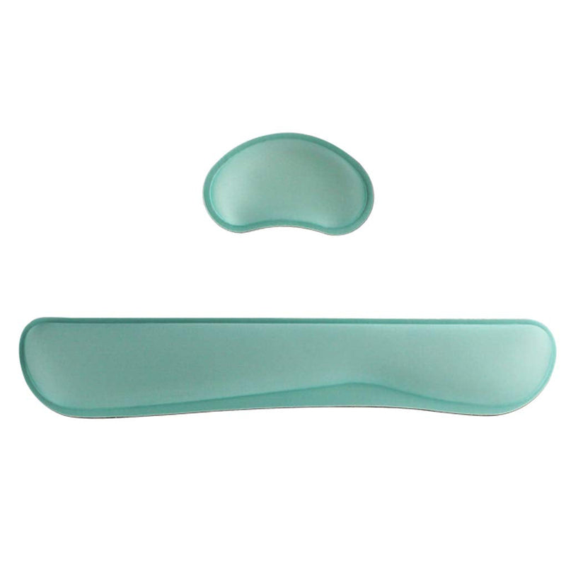 [Australia - AusPower] - Poualss Memory Foam Set Keyboard and Mouse Wrist Pad Rest,Cushion Support for Office,Gaming,Computer,Laptop and Mac,Pain Relief& Easy Typing (Mint Green) Mint Green 