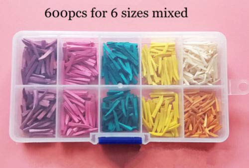 [Australia - AusPower] - 600pcs/Box Mixed Dental Fixing Wood Wooden Wedges for Dental Restoration for Matrices 