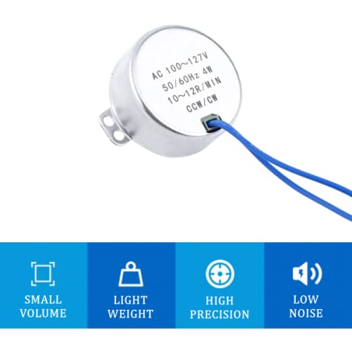 [Australia - AusPower] - Turntable Synchronous Synchron Motor 50/60Hz Frequency AC 100~127V Geared Motor CCW/CW 4W(10-12RPM) 10-12RPM 
